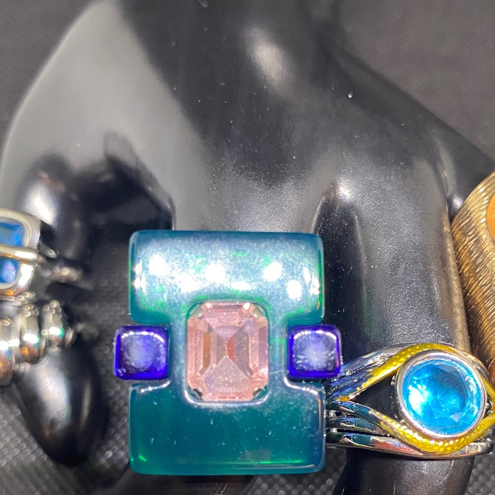 Colorful Statement Rings Set - Picture 4 of 5